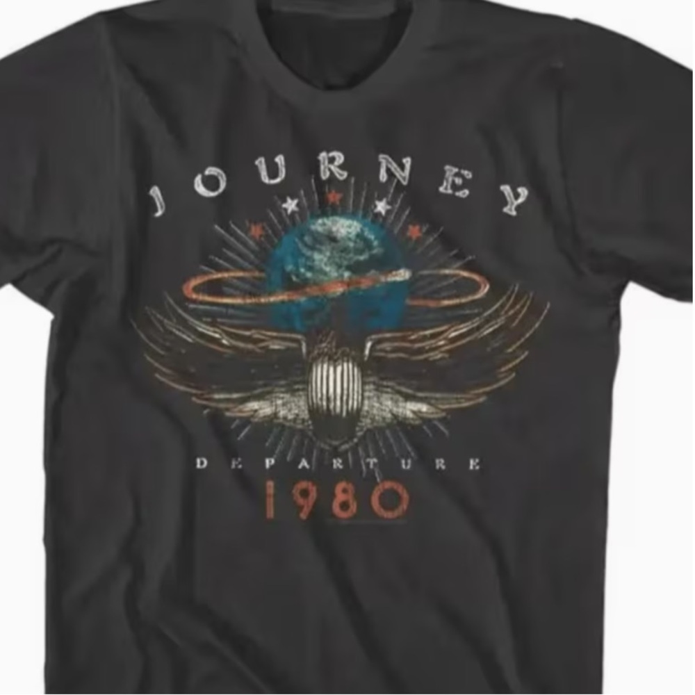 NEW ! Journey Black Graphic T-Shirt
